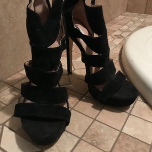Steve Madden black gladiator high heels